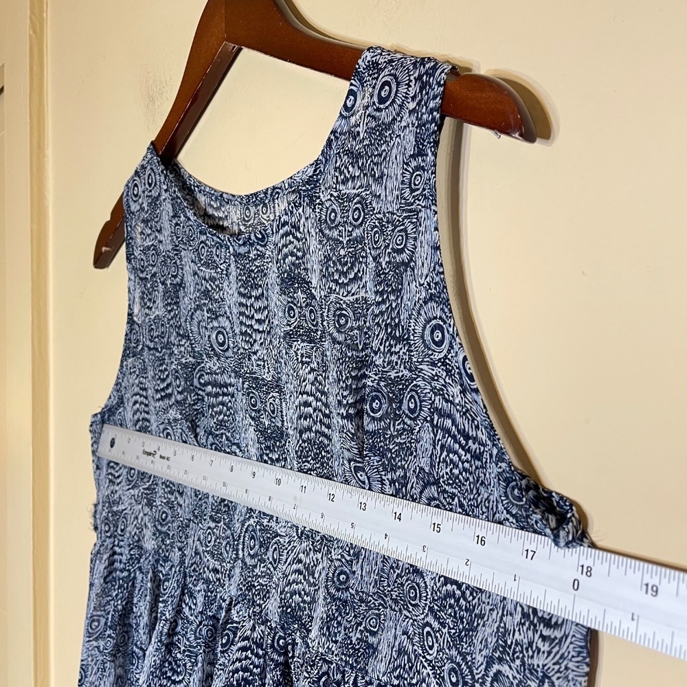 Silk Owl Blue Patterned Maxi Dress - Picture 5 of 9